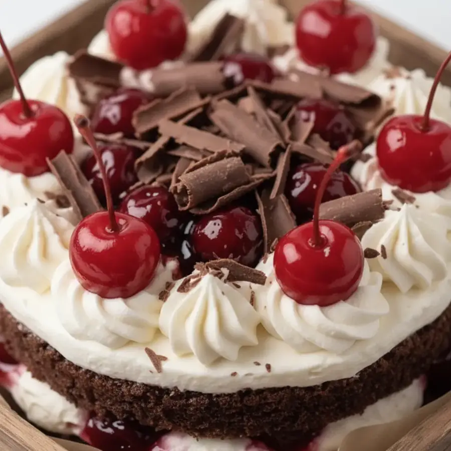 Black Forest Bento (close up view) – eggless cake from Mohit Bakery