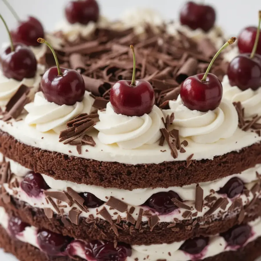 Black Forest Cake (close up view) – eggless cake from Mohit Bakery