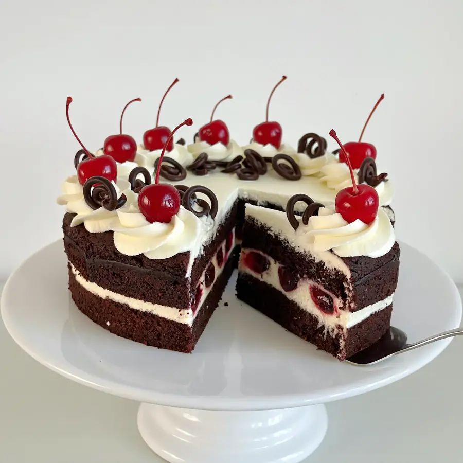 Black Forest Cake (inside view) – eggless cake from Mohit Bakery