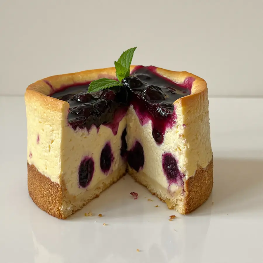 Blueberry Cheese Pastry (inside view) – eggless pastry from Mohit Bakery