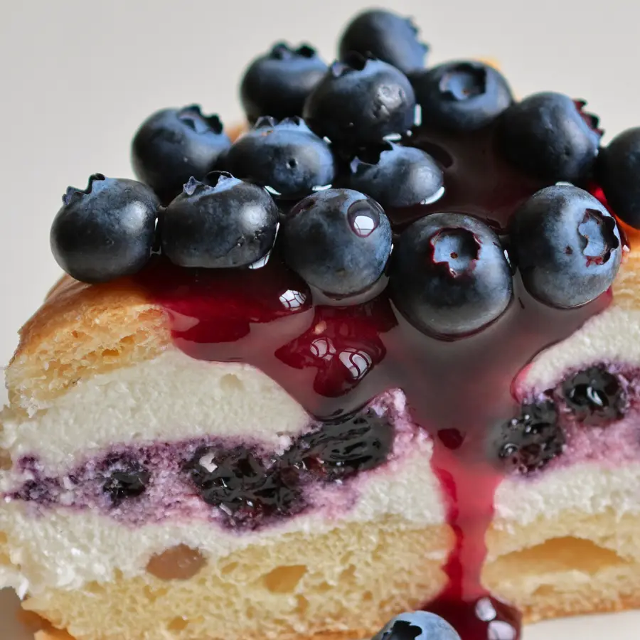 Blueberry Pastry (close up view) – eggless pastry from Mohit Bakery