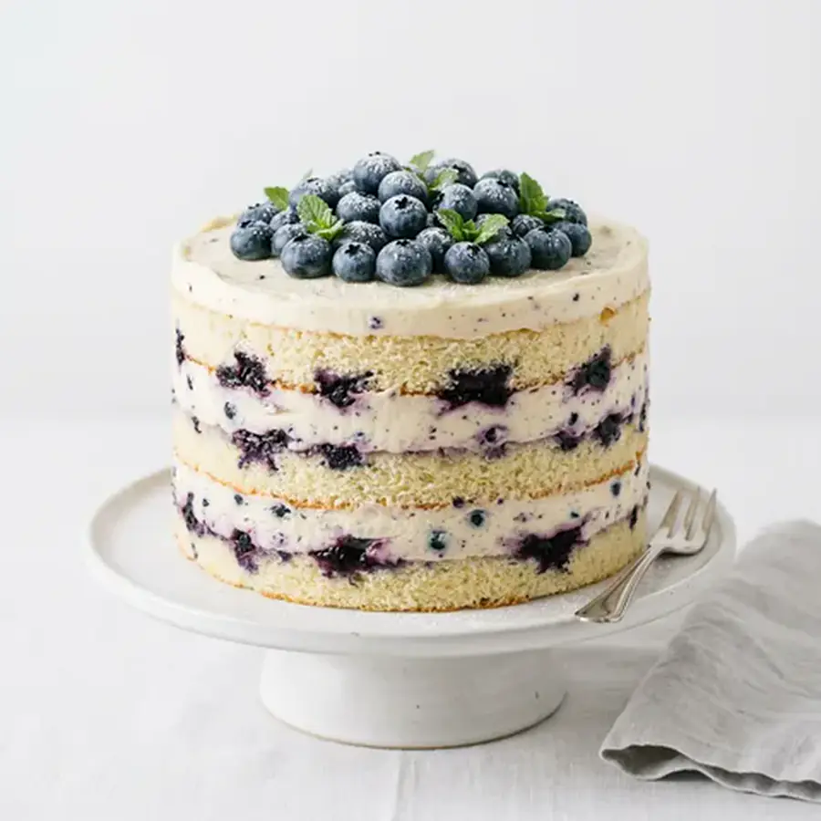Blueberry Cake (classic view) – eggless cake from Mohit Bakery