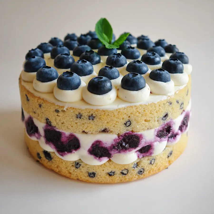Blueberry Cake (front view) – eggless cake from Mohit Bakery