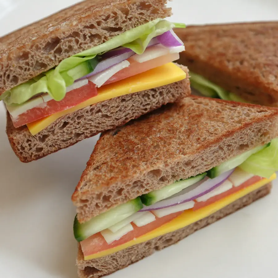 Brown Club Sandwich (close up view) – pure veg from Mohit Bakery