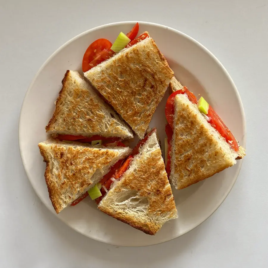 Brown Paneer Tikka Sandwich (top view) – pure veg from Mohit Bakery