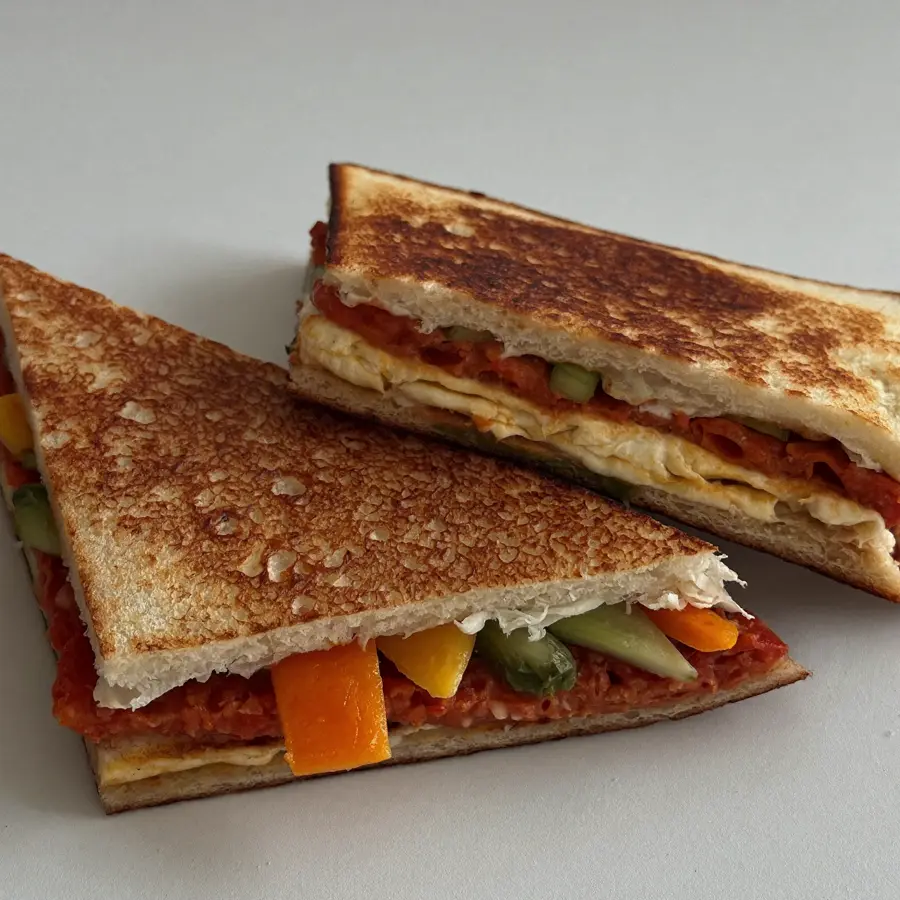 Brown Paneer Tikka Sandwich (close up view) – pure veg from Mohit Bakery