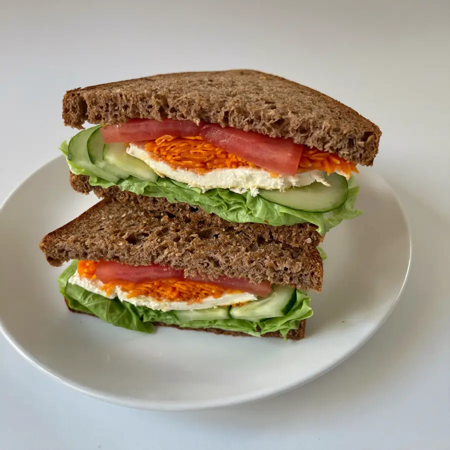 Brown Veg Sandwich (inside view) – pure veg from Mohit Bakery