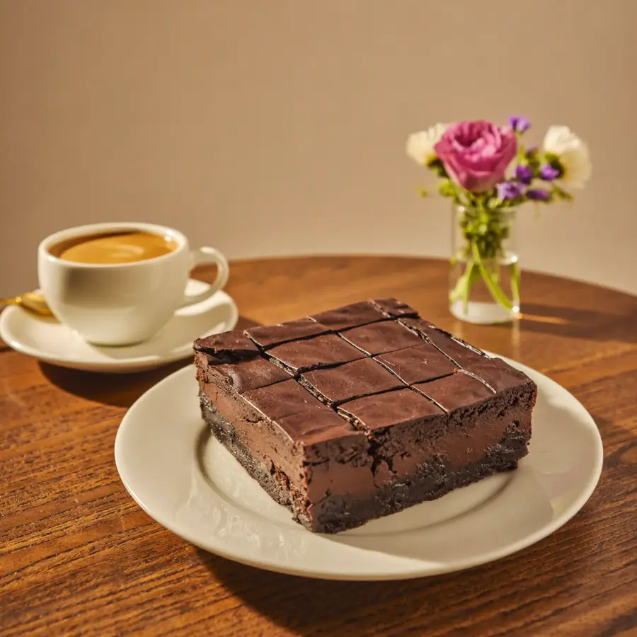 Brownie Bar Pastry (served view) – eggless pastry from Mohit Bakery