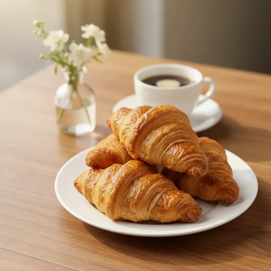 Butter Croissant (served view) – fresh eggless bread from Mohit Bakery