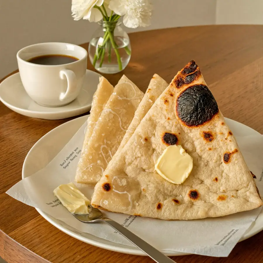 Butter Naan (served view) – fresh eggless bread from Mohit Bakery