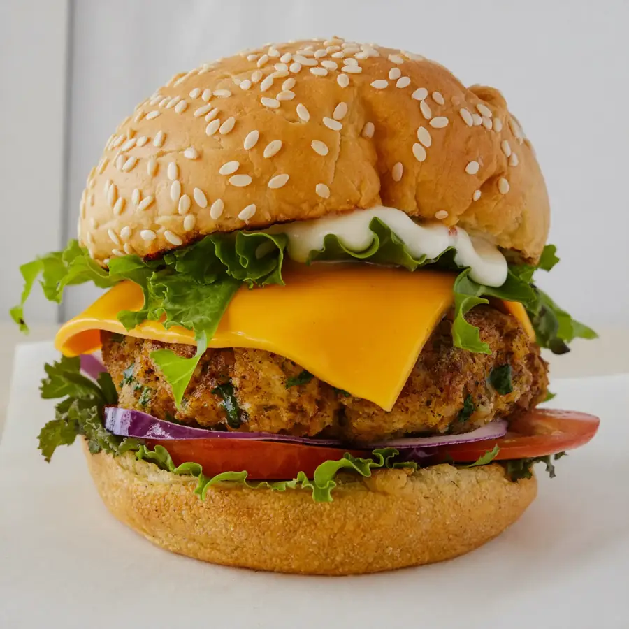Cheese Burger Bake (front view) – pure veg from Mohit Bakery