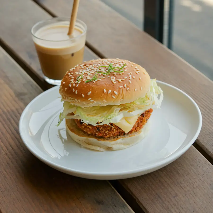 Cheese Burger Bake (served view) – pure veg from Mohit Bakery
