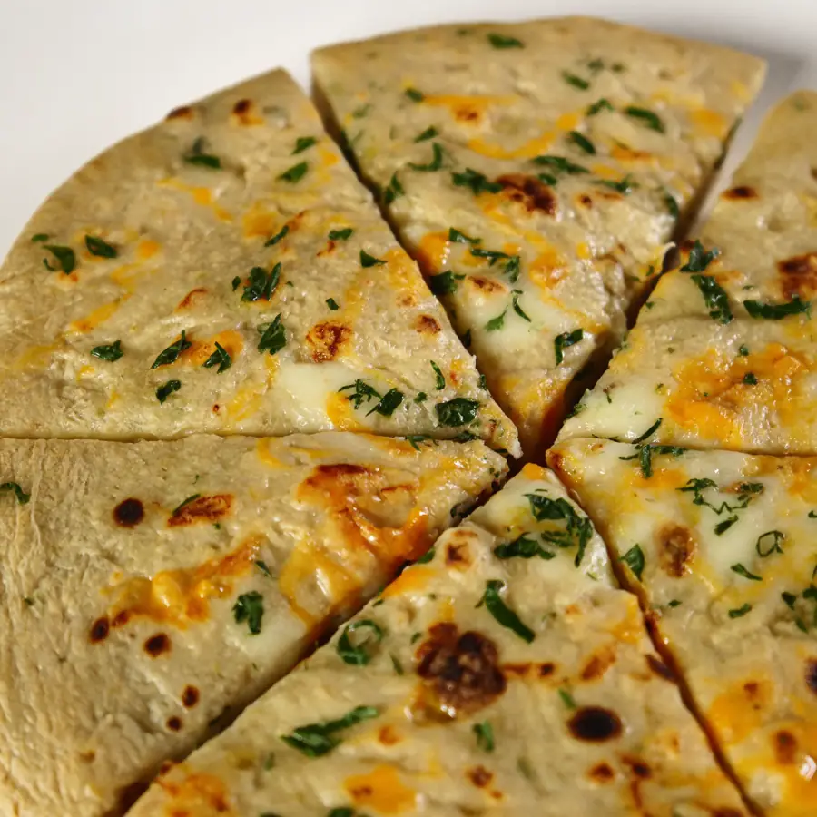 Cheese Garlic Naan (close up view) – fresh eggless bread from Mohit Bakery