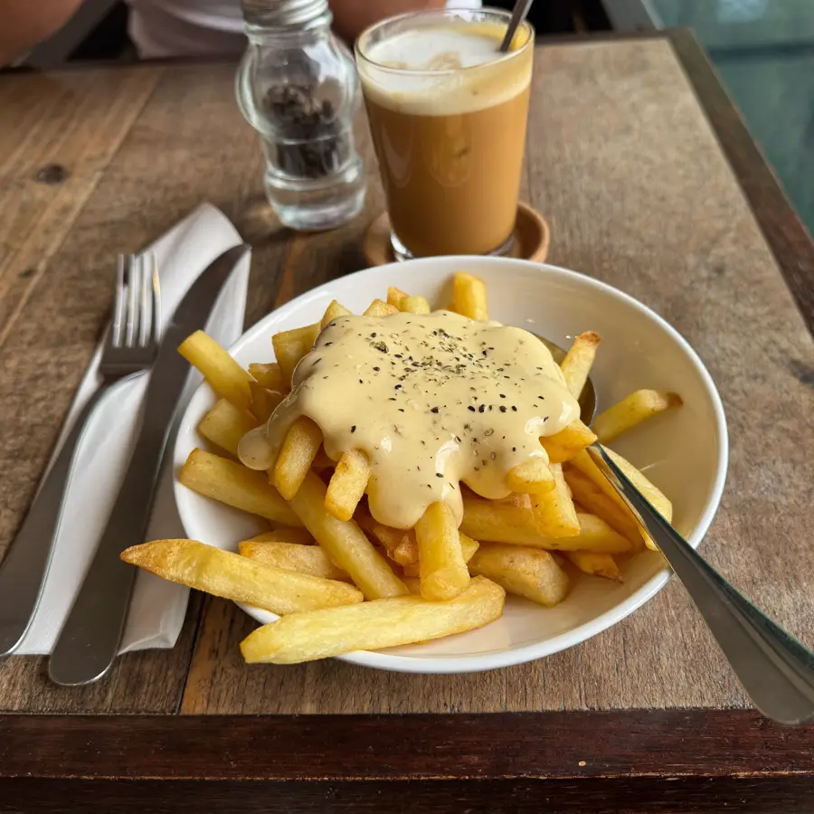 Cheesy Fries (served view) – pure veg from Mohit Bakery