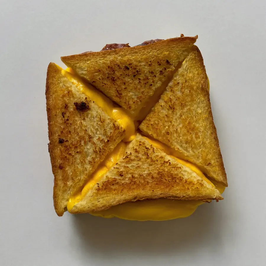 Cheesy Grilled Sandwich (top view) – pure veg from Mohit Bakery