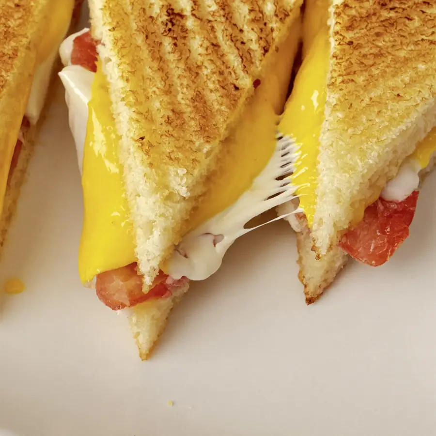 Cheesy Grilled Sandwich (close up view) – pure veg from Mohit Bakery