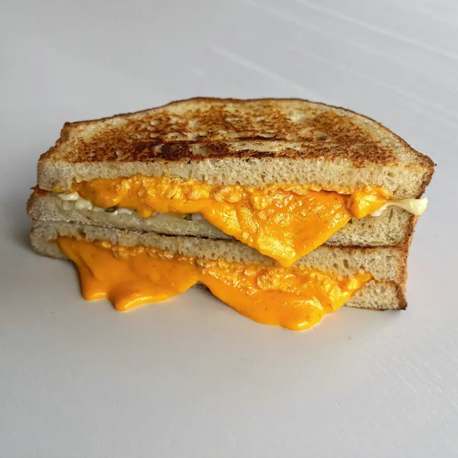 Cheesy Grilled Sandwich (inside view) – pure veg from Mohit Bakery
