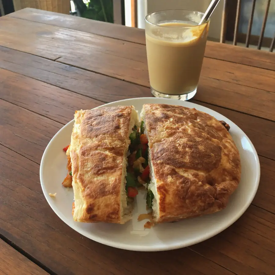 Chilly Paneer Patty (served view) – pure veg from Mohit Bakery