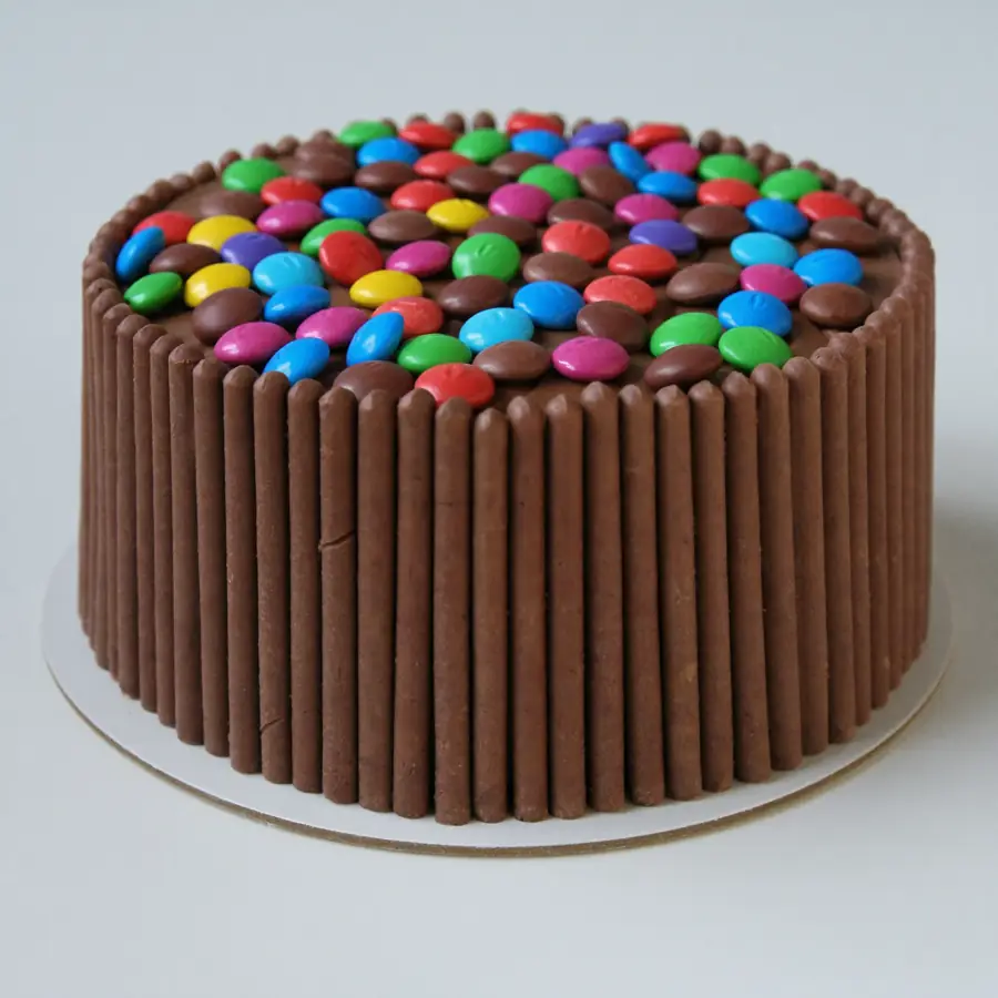 Choco Kit Kat Cake (front view) – eggless cake from Mohit Bakery