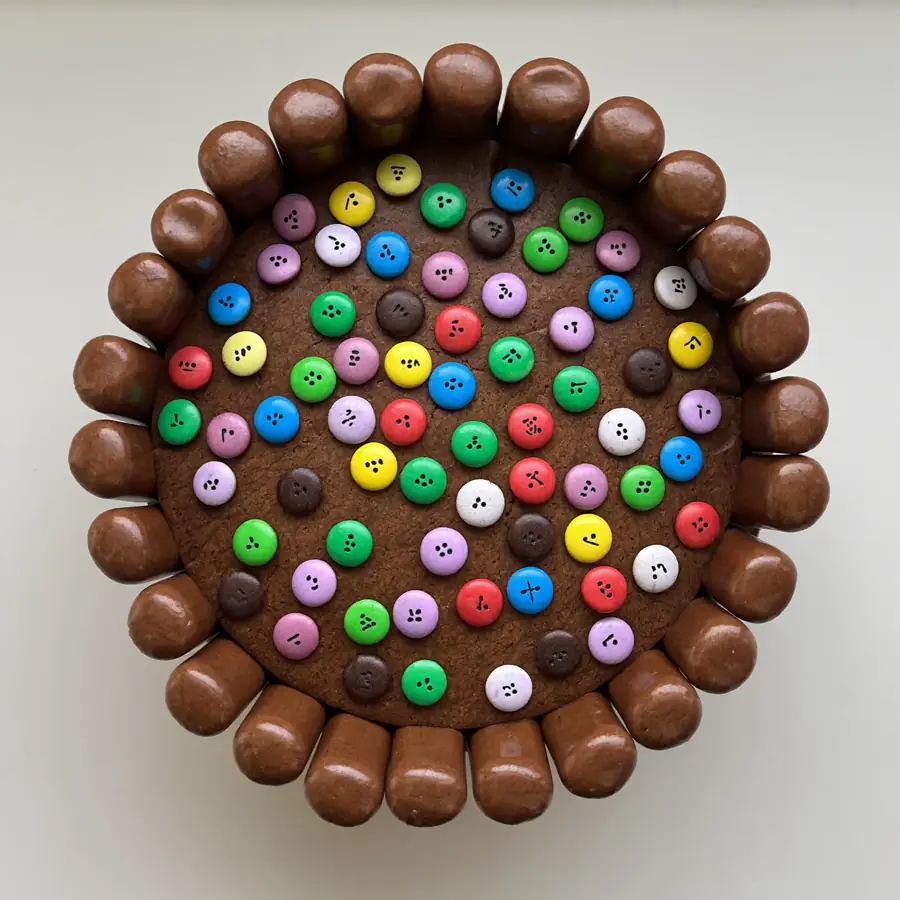 Choco Kit Kat Cake (top view) – eggless cake from Mohit Bakery