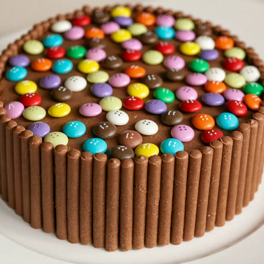 Choco Kit Kat Cake (close up view) – eggless cake from Mohit Bakery