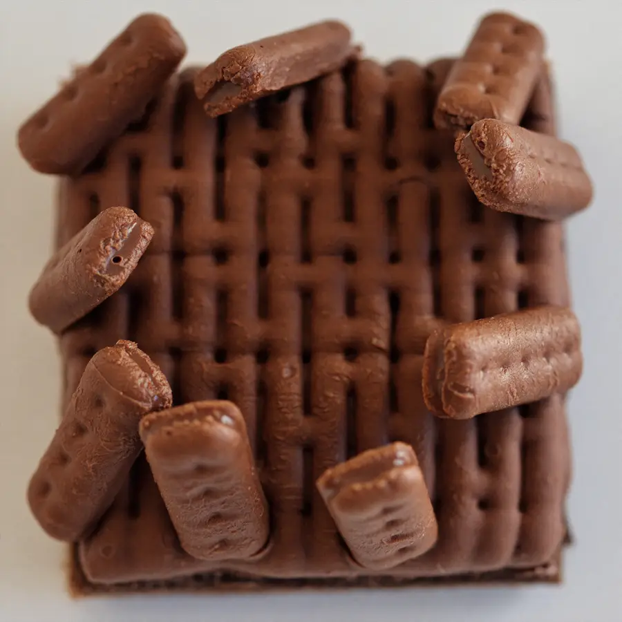 Choco Kit Kat Pastry (close up view) – eggless pastry from Mohit Bakery