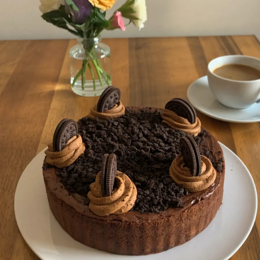Choco Oreo Cake (served view) – eggless cake from Mohit Bakery