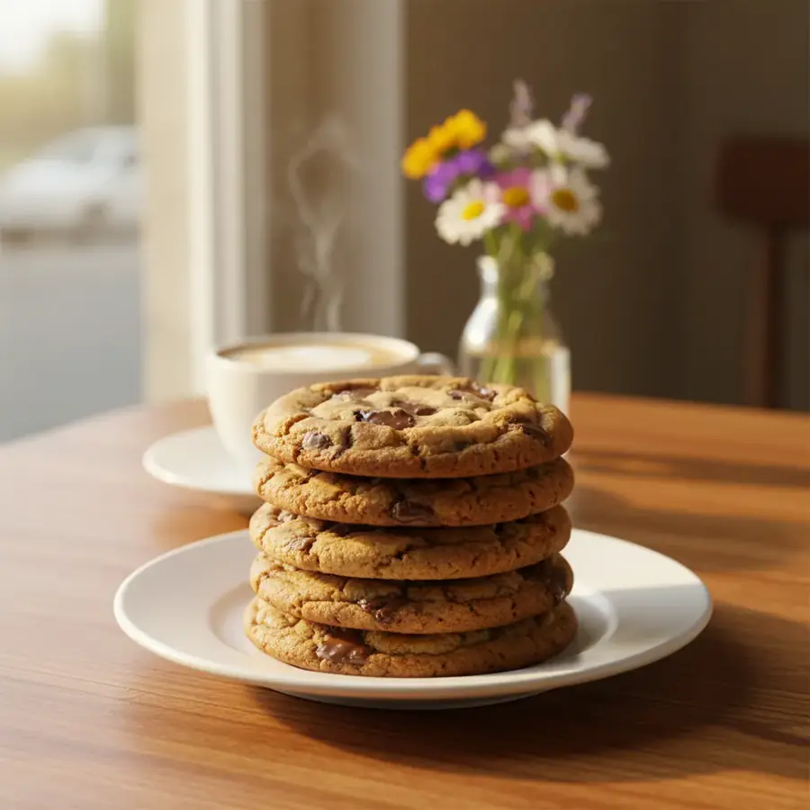 Choco Chip Cookies (served view) – eggless cookies from Mohit Bakery