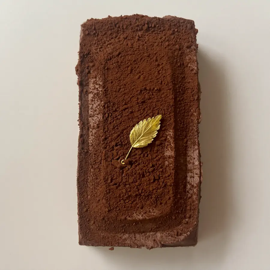 Chocolate Marquise Pastry (top view) – eggless pastry from Mohit Bakery