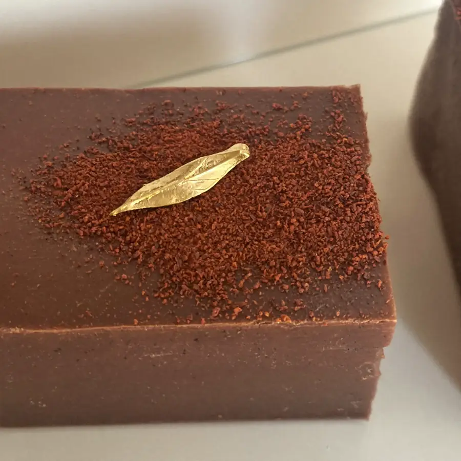 Chocolate Marquise Pastry (close up view) – eggless pastry from Mohit Bakery