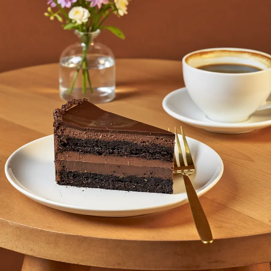 Chocolate Truffle Pastry (served view) – eggless pastry from Mohit Bakery