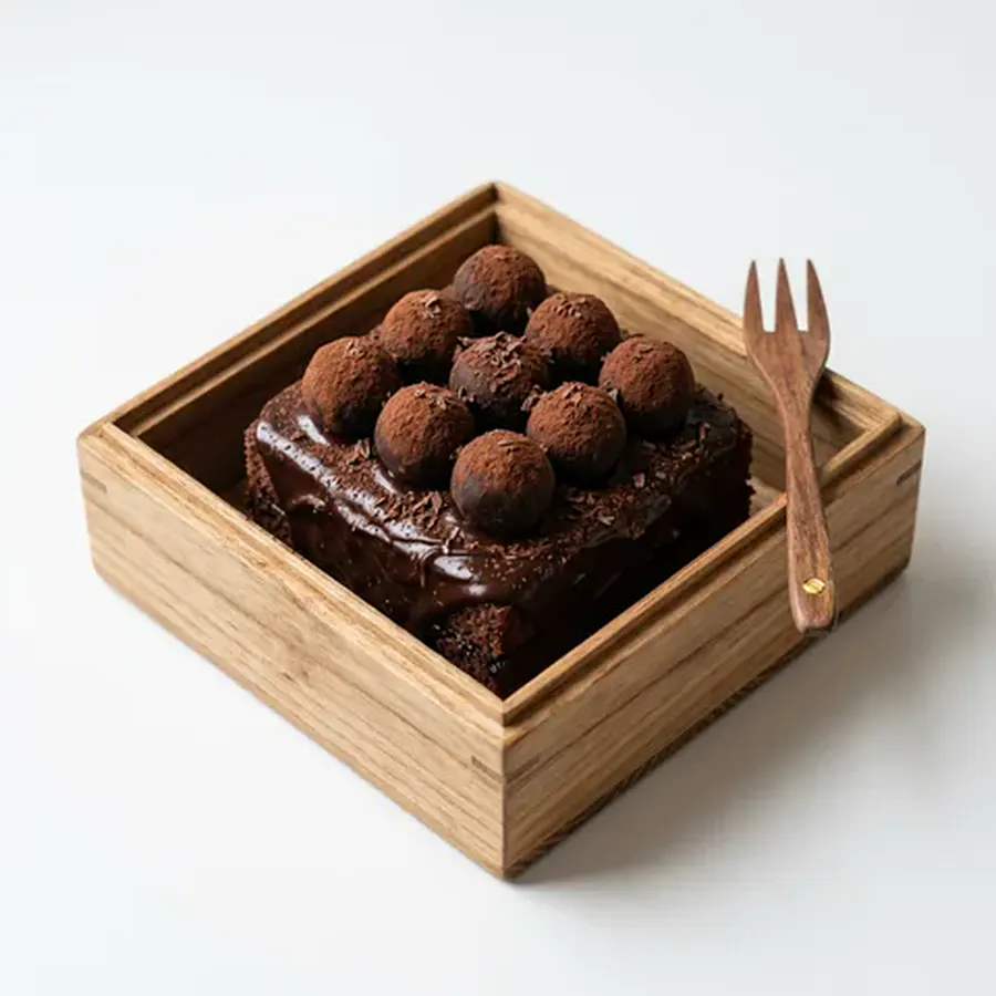 Chocolate Truffle Bento (classic view) – eggless cake from Mohit Bakery