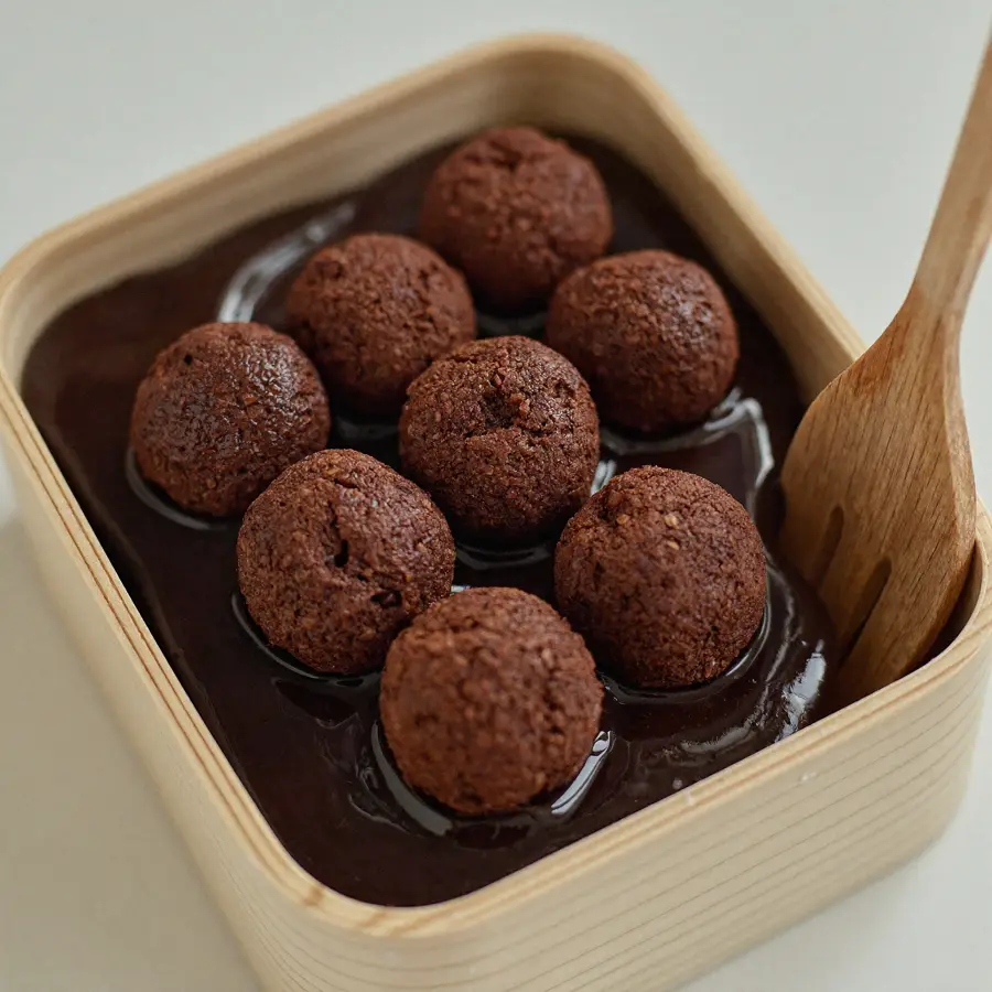 Chocolate Truffle Bento (close up view) – eggless cake from Mohit Bakery