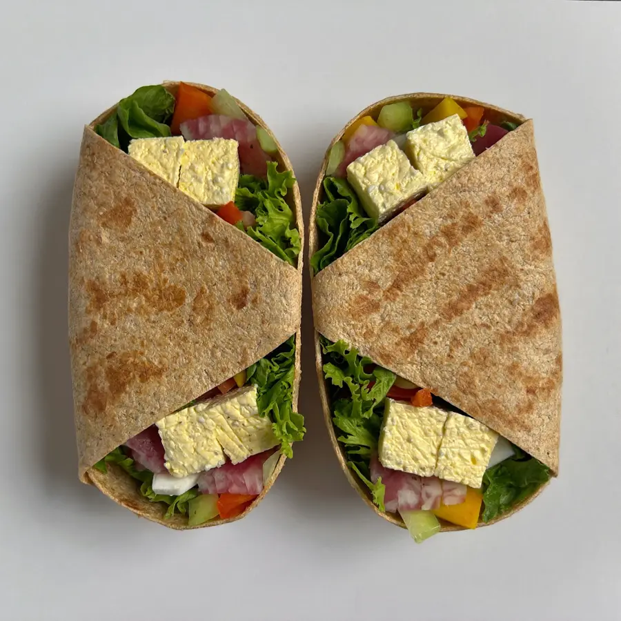 Cottage Cheese Wrap (top view) – pure veg from Mohit Bakery
