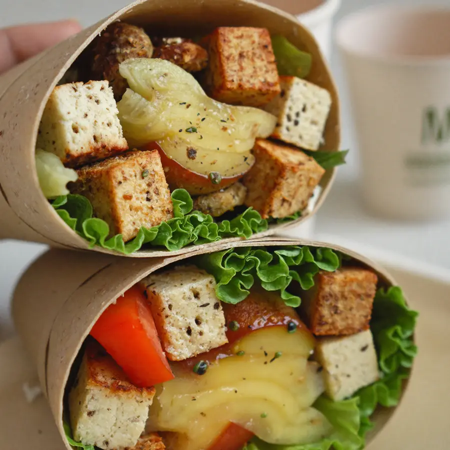 Cottage Cheese Wrap (close up view) – pure veg from Mohit Bakery
