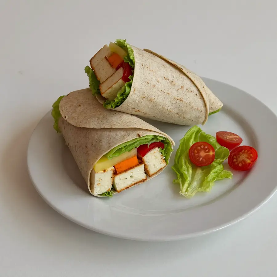 Cottage Cheese Wrap (inside view) – pure veg from Mohit Bakery