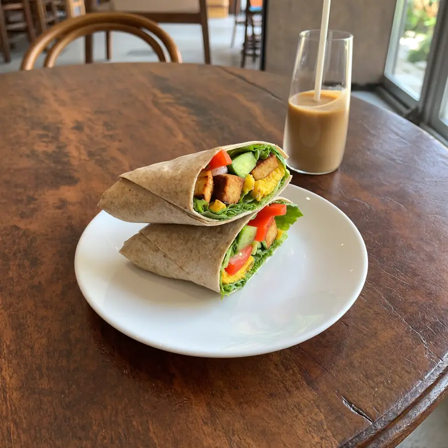 Cottage Cheese Wrap (served view) – pure veg from Mohit Bakery
