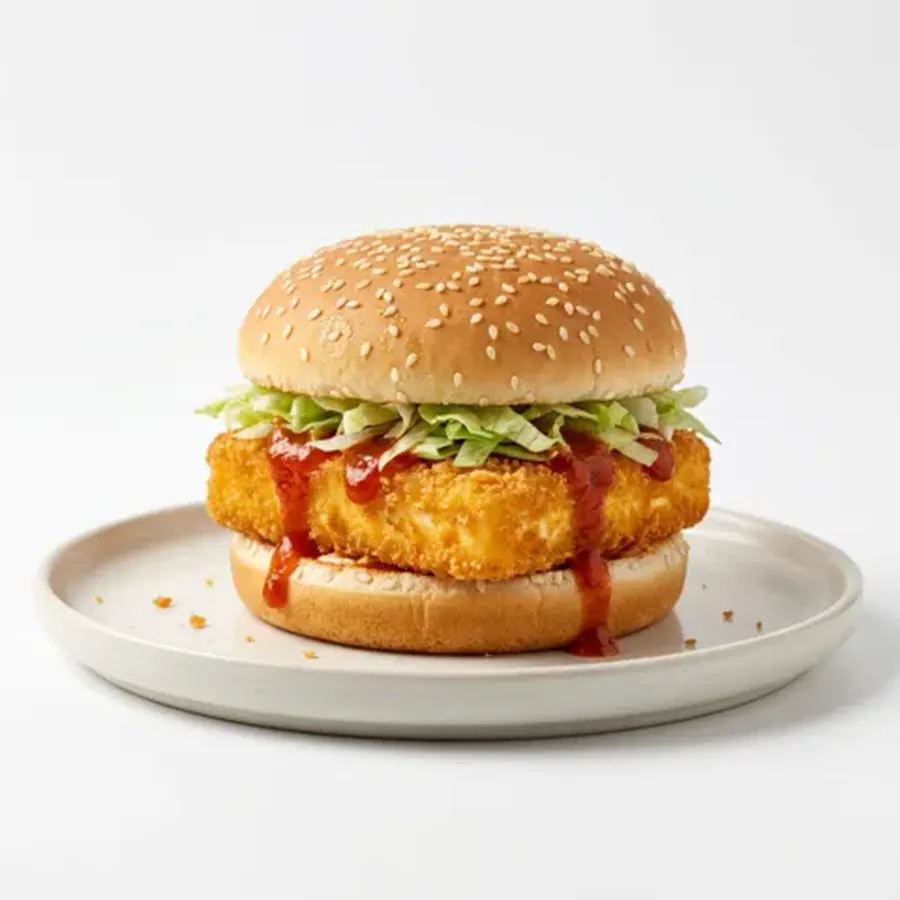 Crispy & Spicy Paneer Burger (classic view) – pure veg from Mohit Bakery