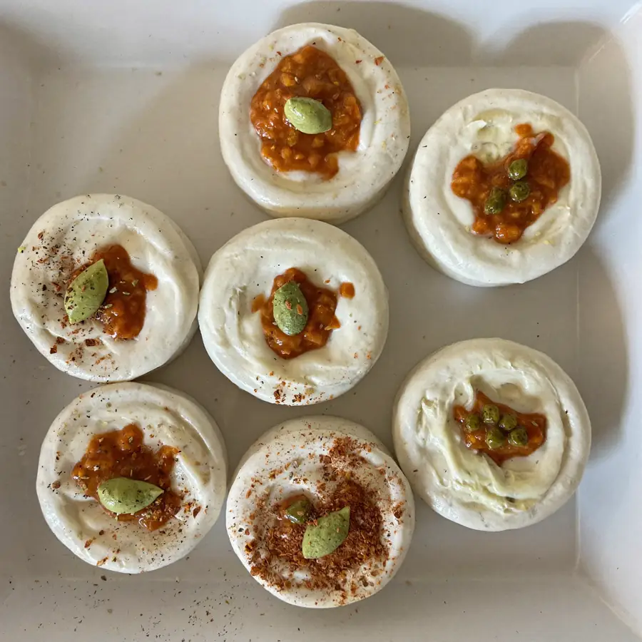 Dahi Bhalle (top view) – pure veg from Mohit Bakery