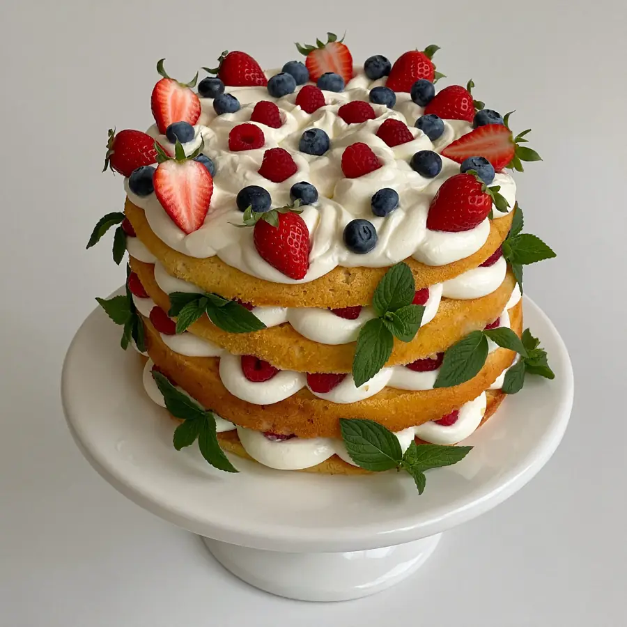 Fresh Cream Cake (front view) – eggless cake from Mohit Bakery