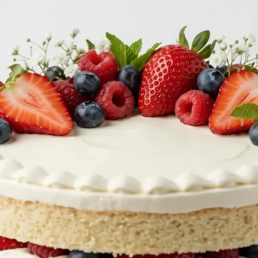Fresh Cream Cake (close up view) – eggless cake from Mohit Bakery