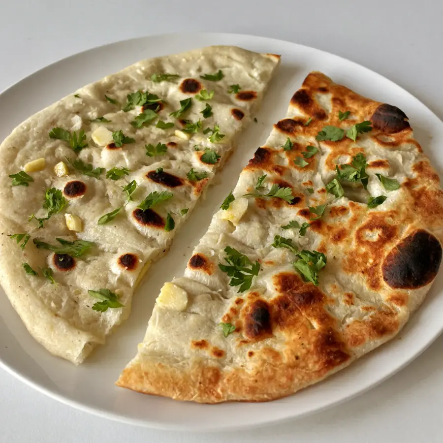 Garlic Naan (inside view) – fresh eggless bread from Mohit Bakery