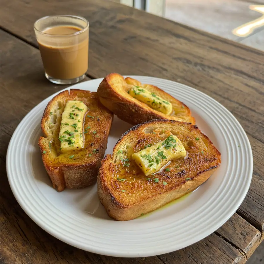 Garlic Toast (served view) – pure veg from Mohit Bakery