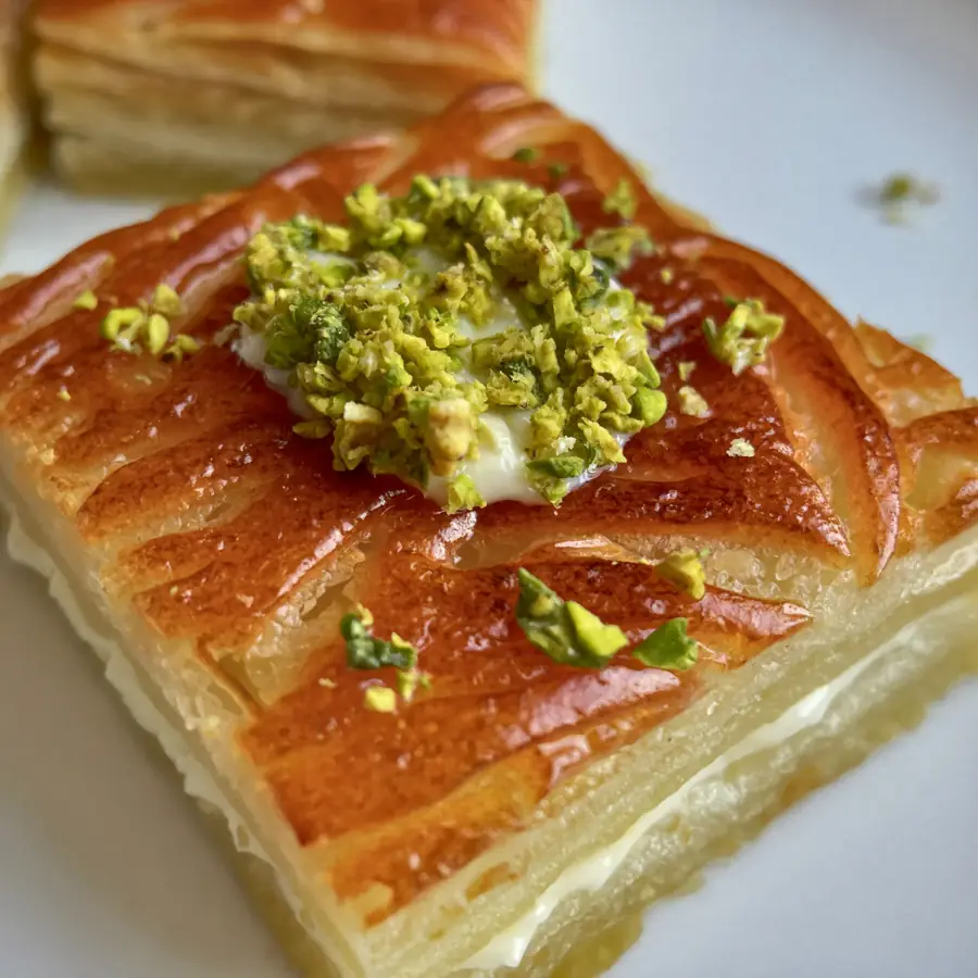 Kunafa Pastry (close up view) – eggless pastry from Mohit Bakery