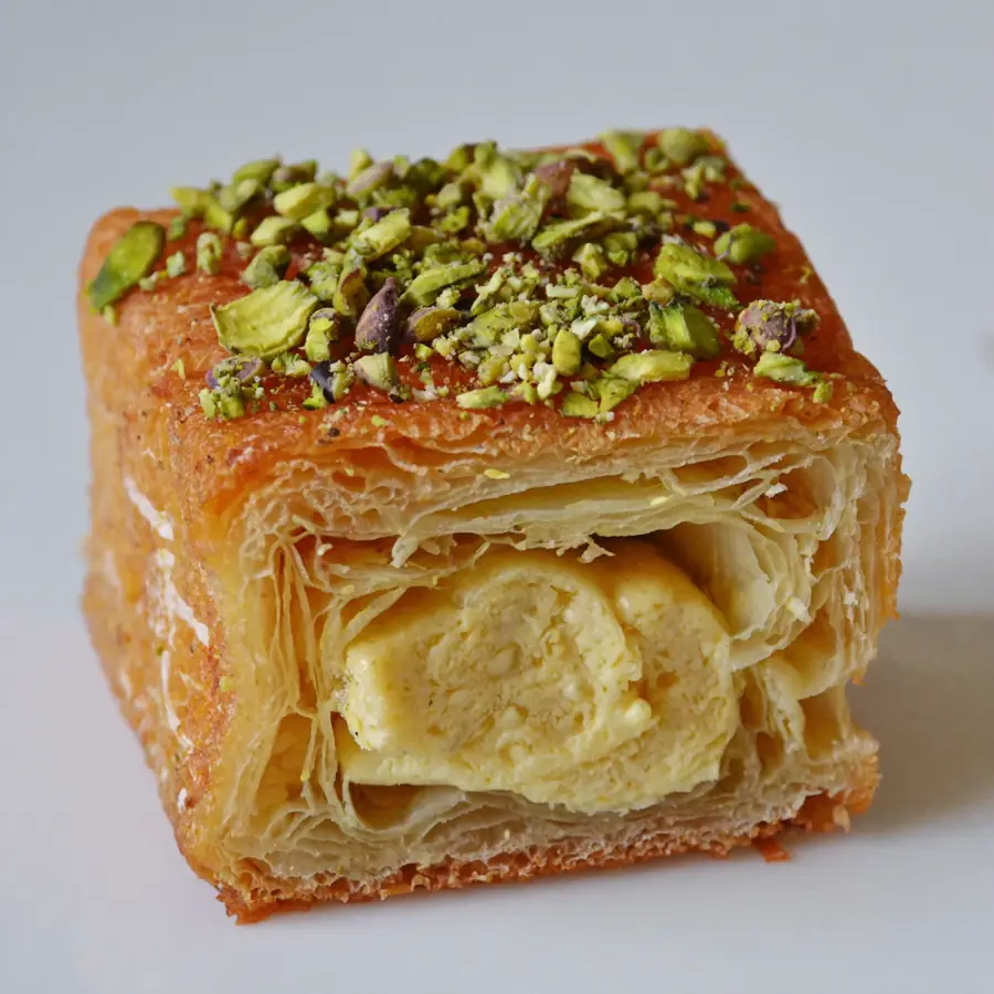 Kunafa Pastry (inside view) – eggless pastry from Mohit Bakery