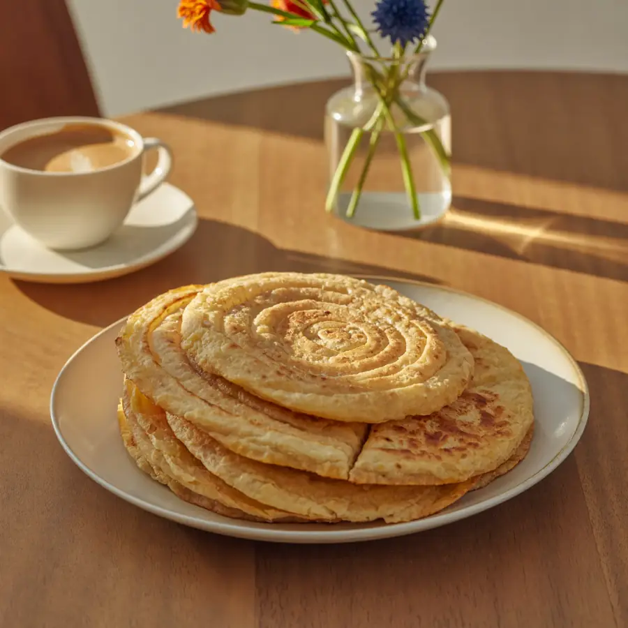 Lachha Paratha (served view) – fresh eggless bread from Mohit Bakery
