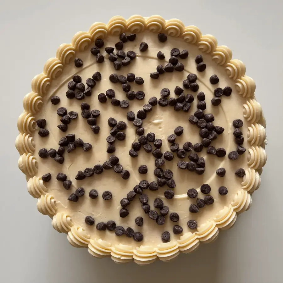 Light Choco Chips Cake (top view) – eggless cake from Mohit Bakery
