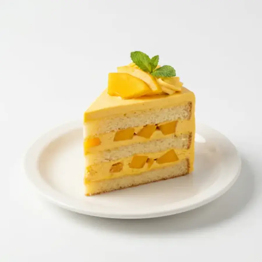 Mango Pastry (classic view) – eggless pastry from Mohit Bakery