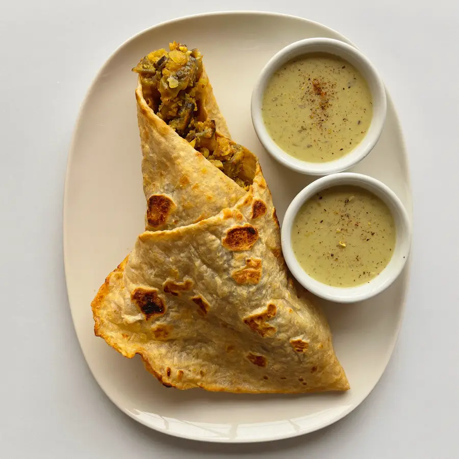 Masala Dosa (top view) – pure veg from Mohit Bakery