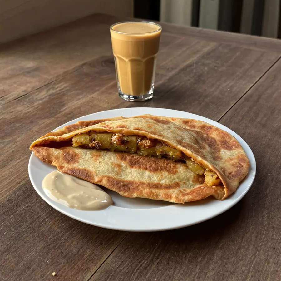 Masala Dosa (served view) – pure veg from Mohit Bakery